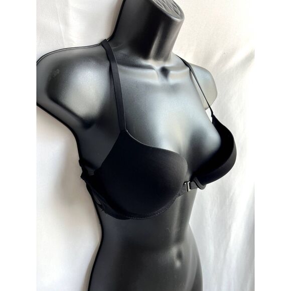 XOXO Black Push Up Bra Classic Size 36B Lace Back Sexy Lingerie Front Clasp - Picture 3 of 10